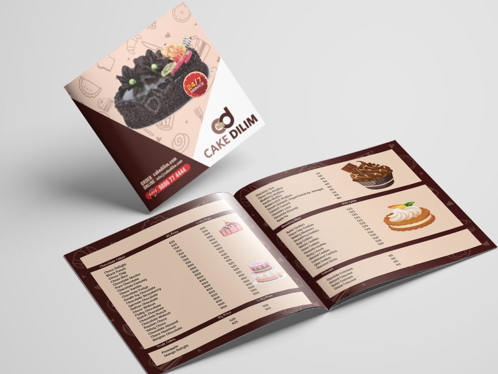 Square Cake Dlim Menu